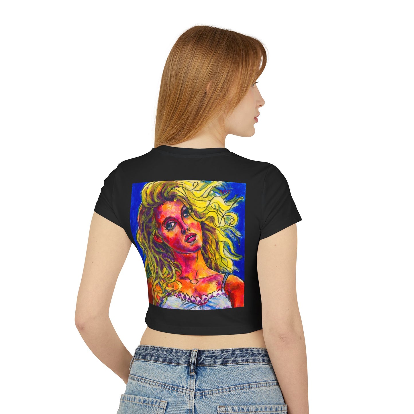 Women's Baby Tee - Motiv: Front Mascha, H36 cm & Rückseite Mascha, H 9,5 cm