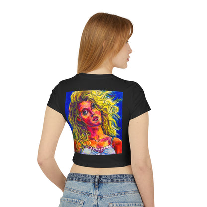 Women's Baby Tee - Motiv: Front Mascha, H36 cm & Rückseite Mascha, H 9,5 cm