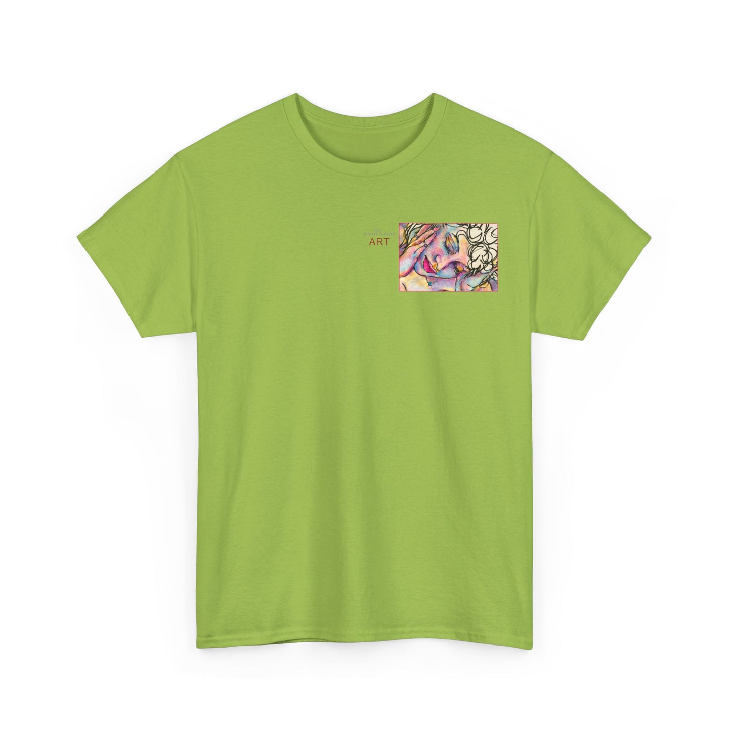 Unisex Heavy Cotton Tee - Motiv:  Motiv: Front Mara, H 9 cm & Rückseite Mara, H 27 cm