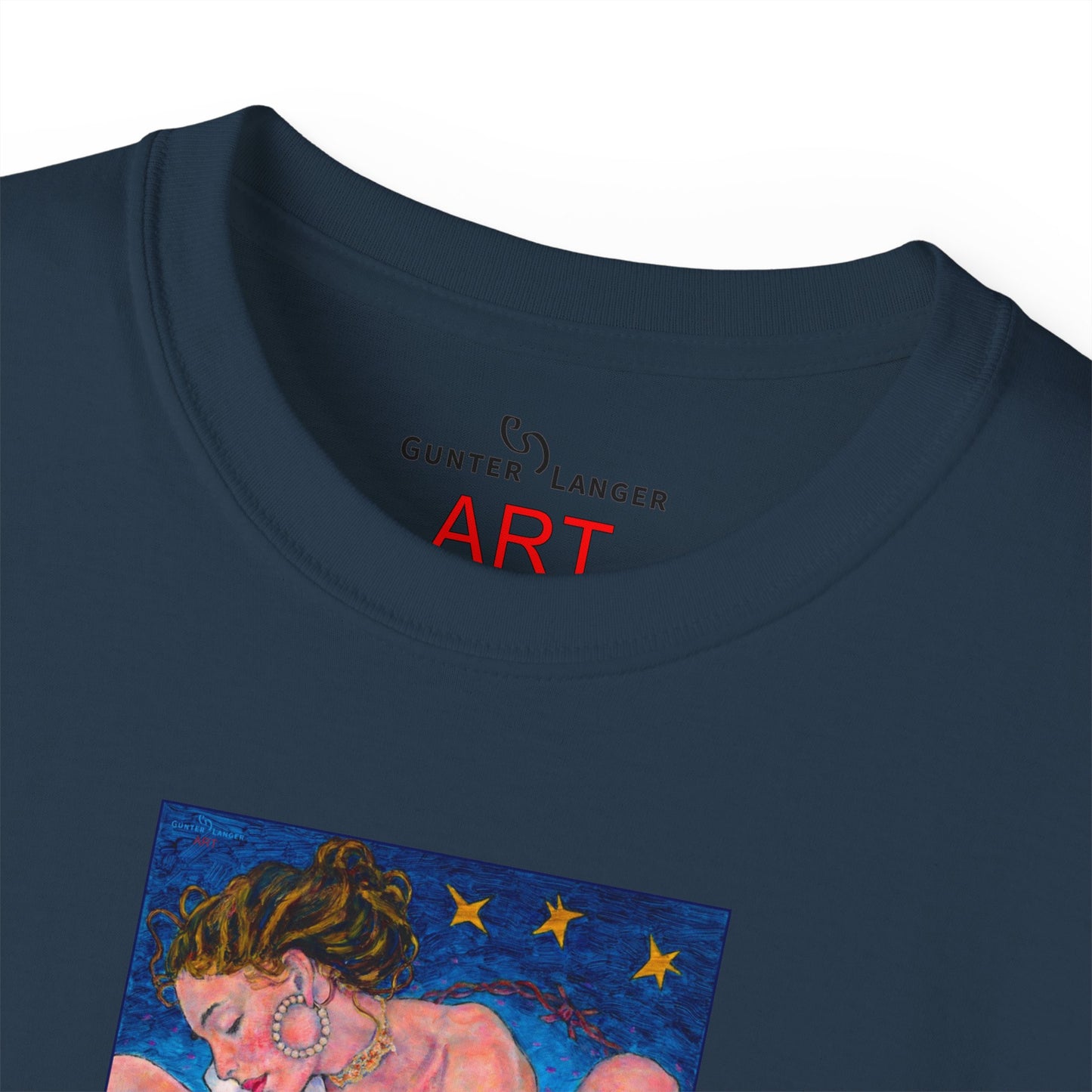 Unisex Ultra Cotton Tee - Motiv: Alva & Alva, Neck Label