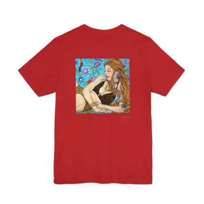 Unisex Jersey Short Sleeve Tee - Motiv: Ida (Ausschnitt H 5,8 cm) & Rückseite Ida, H 26 cm