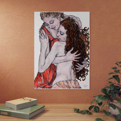Aluminum Composite Panels - Motiv: Mutter und Tochter,  50 x 70 cm
