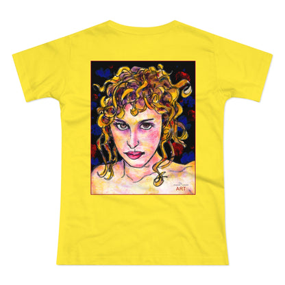 Single Jersey Women's T-shirt - Motiv: Antonietta, Front  H 9 cm & Rückseite H 37 cm