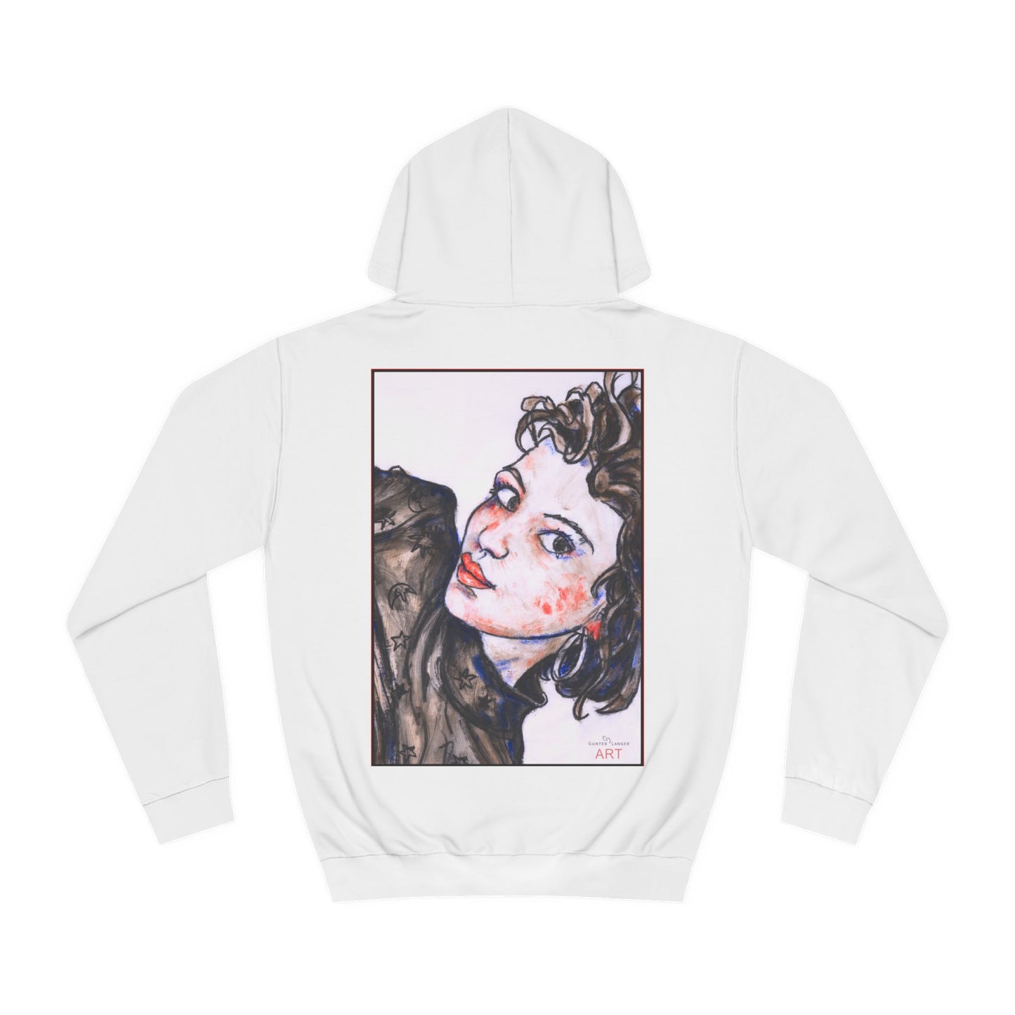 Unisex College Hoodie - Motiv: Front Annette (Ausschnitt) & Rückseite Annette