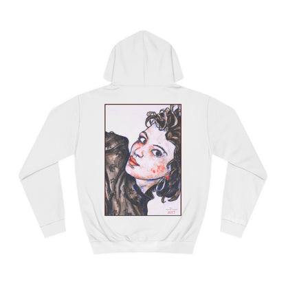 Unisex College Hoodie - Motiv: Front Annette (Ausschnitt) & Rückseite Annette