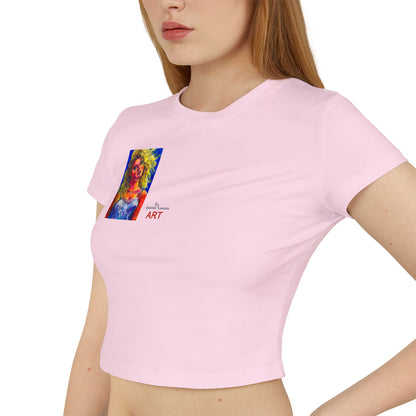 Women's Baby Tee - Motiv: Front Mascha, H36 cm & Rückseite Mascha, H 9,5 cm