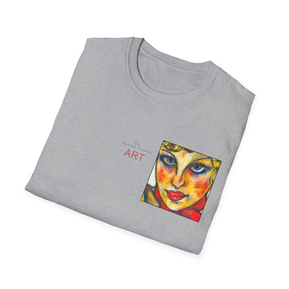 Unisex Softstyle T-Shirt - Motiv: Front Ina (Ausschnitt H 13,5 cm) & Ina, Rückseite (groß H 27 cm)