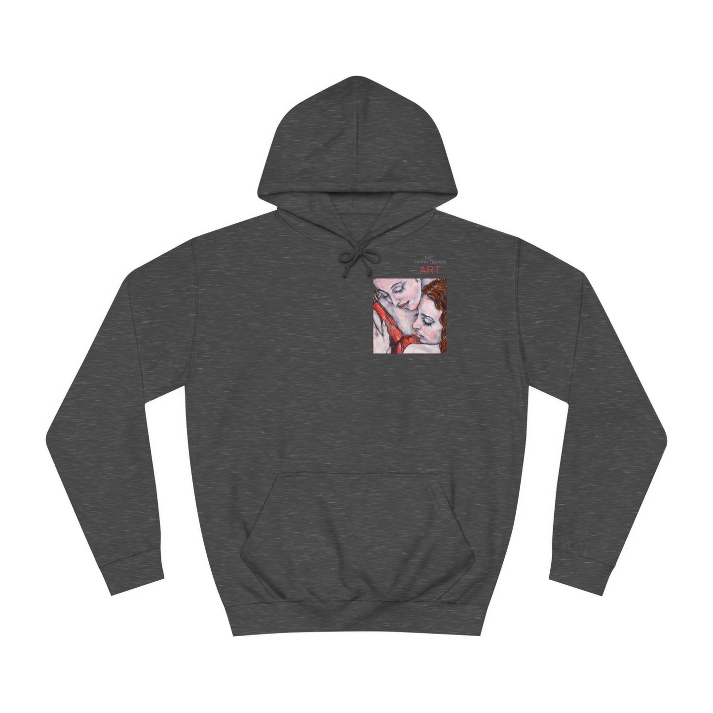 Unisex College Hoodie - Motiv: Front Bei dir & Rückseite Bei dir (gerahmt)