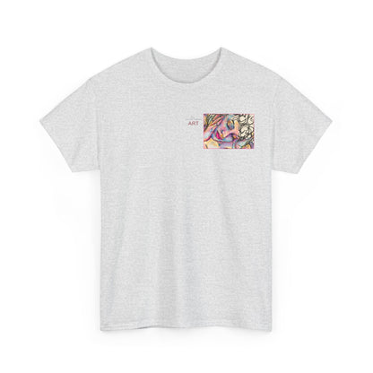 Unisex Heavy Cotton Tee - Motiv:  Motiv: Front Mara, H 9 cm & Rückseite Mara, H 27 cm