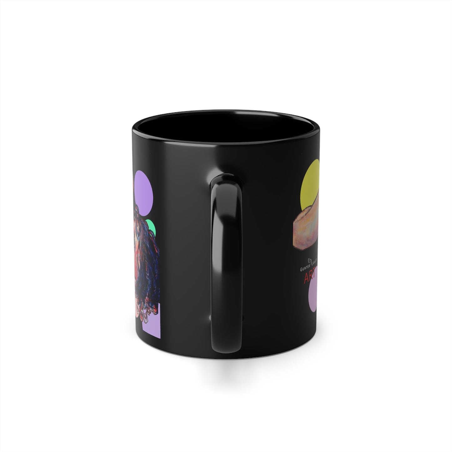 Black Coffee Cup, 11oz - Motiv: Annette, Farbkreise, Sp
