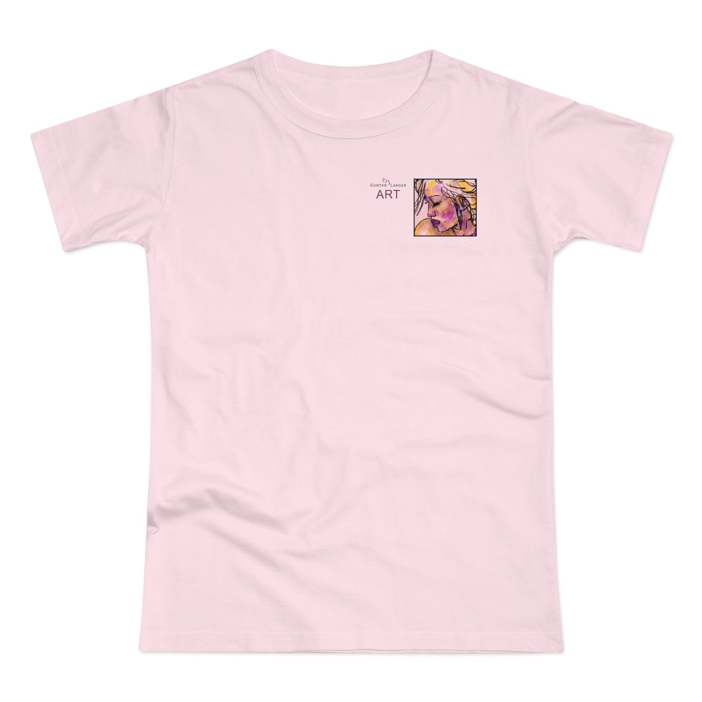 Single Jersey Women's T-shirt - hell - Motiv: Lilli, Ausschnitt, H 6,5 cm