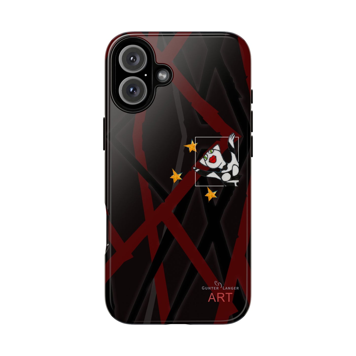 Tough Cases - iPhone - Motiv:  "Miau" klein H 8 cm, Sternenhimmel, Mikado3