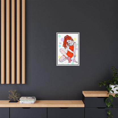 Matte Canvas, Framed (Multi-color) - Motiv:  Julia, Farbkreise, Format klein H 30,5 bis 76,2 cm