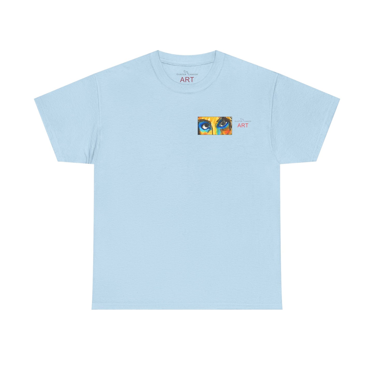 Unisex Heavy Cotton Tee - Motiv Augen & Frechdax, Neck Label