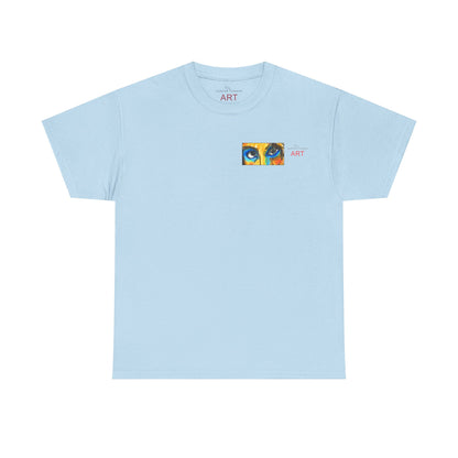 Unisex Heavy Cotton Tee - Motiv Augen & Frechdax, Neck Label
