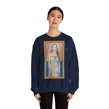 Unisex Heavy Blend™ Crewneck Sweatshirt - Motiv:  Front Marie (halb, gerahmt) & Rückseite Marie (gerahmt)