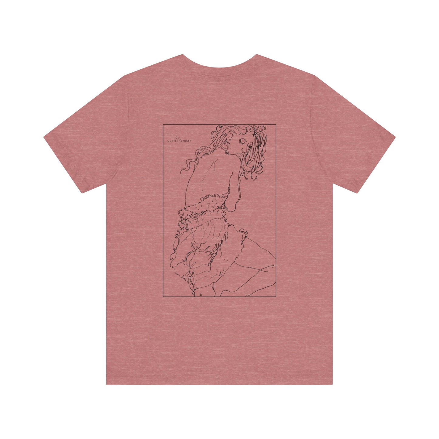 Unisex Jersey Short Sleeve Tee - Motiv: Rückseite Giselle, Kasten, H 40 cm