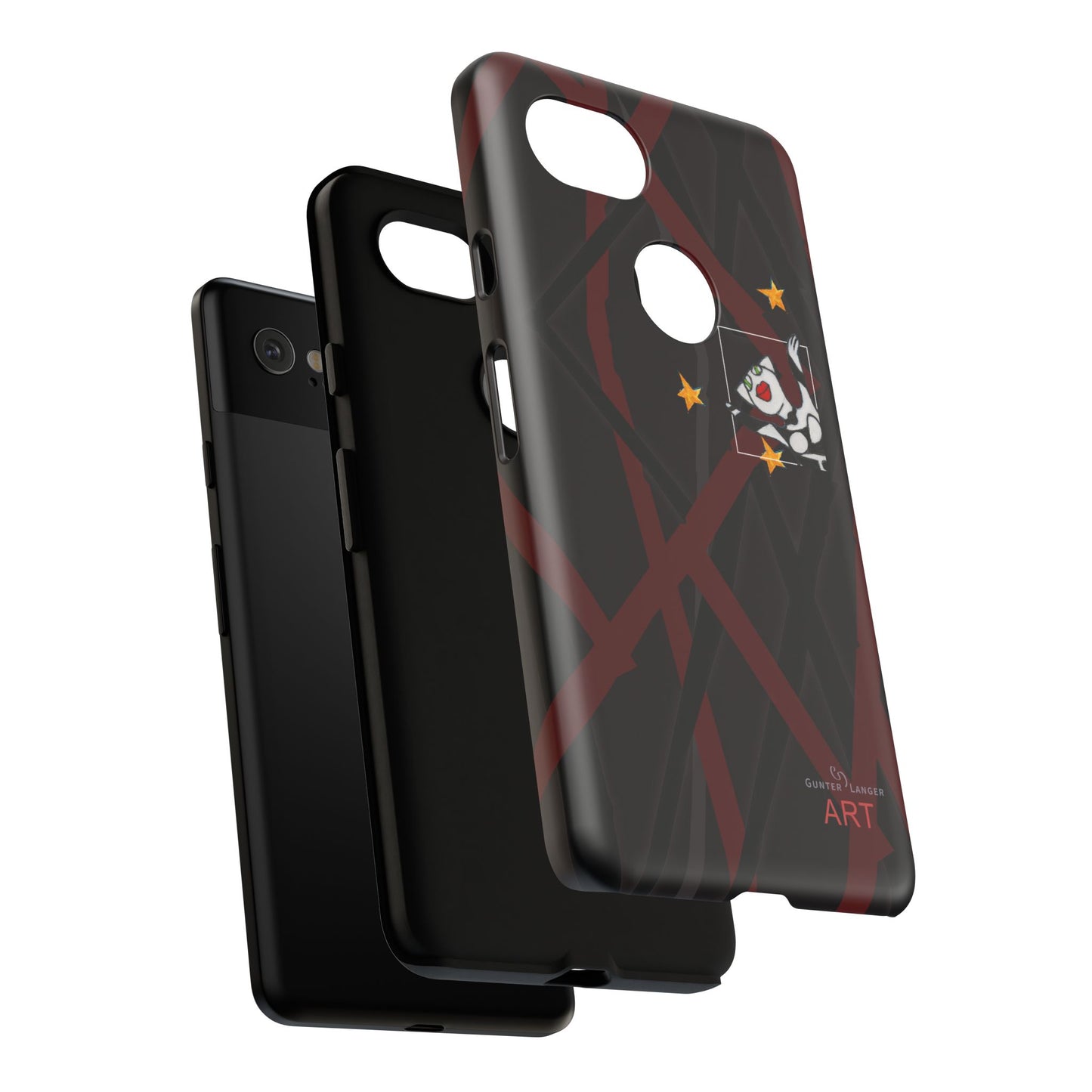 Tough Cases - Google Pixel - Samsung Galaxy - Motiv:  "Miau" klein H 8 cm, Sternenhimmel, Mikado3