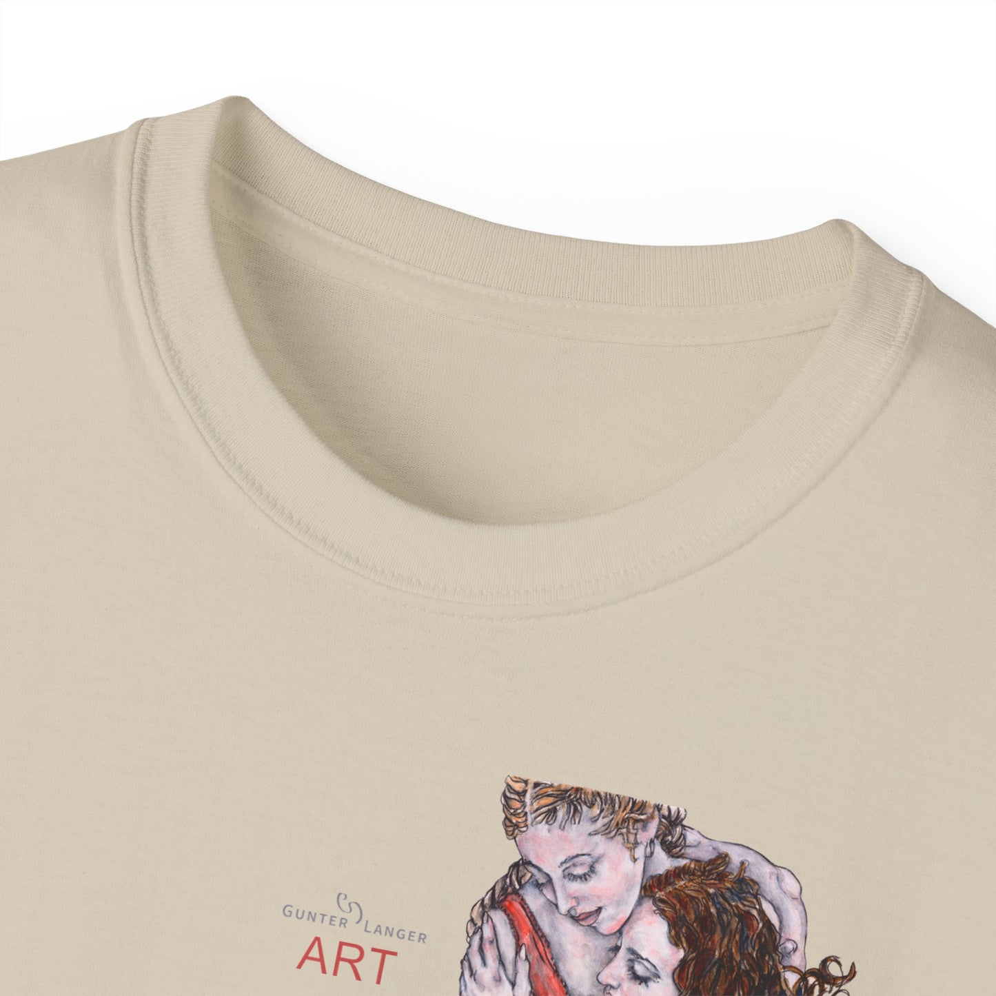 Unisex Ultra Cotton Tee - Mutter und Tochter - Motiv Bei dir (klein) & Bei dir (groß)