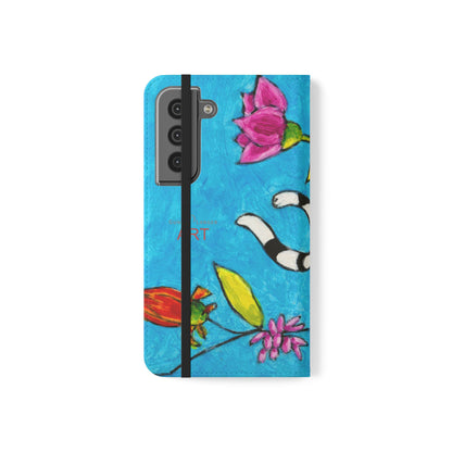 Flip Cases - Motiv: Gescheckte Katze schwebt