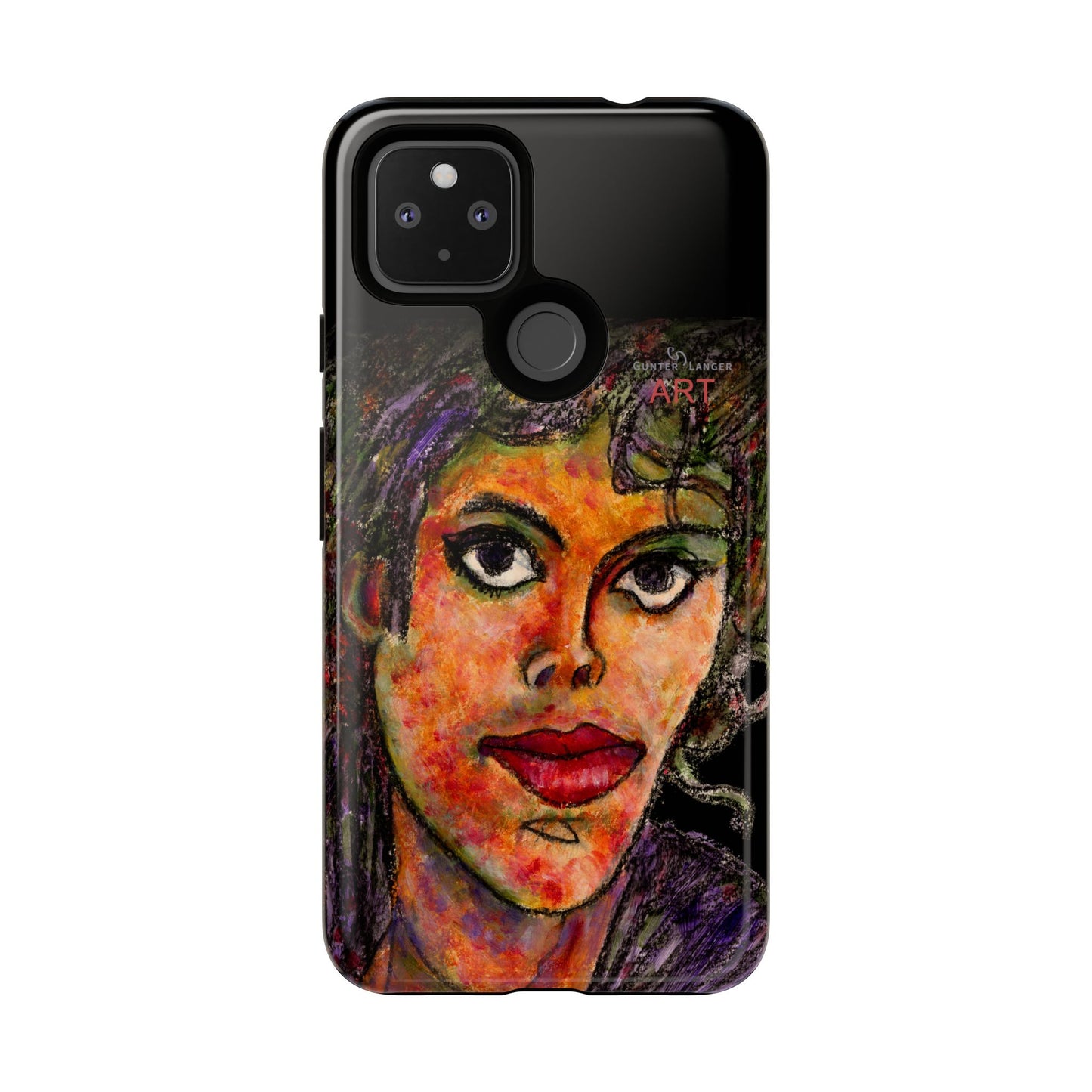 Tough Cases - Google Pixel - Samsung Galaxy - Motiv: MJ, Schwarz