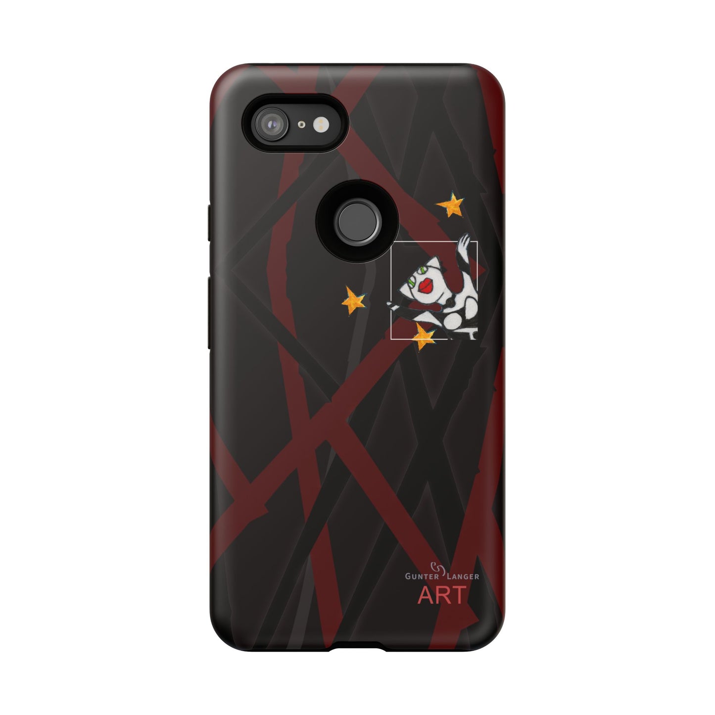Tough Cases - Google Pixel - Samsung Galaxy - Motiv:  "Miau" klein H 8 cm, Sternenhimmel, Mikado3