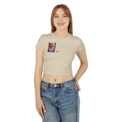 Women's Baby Tee - Motiv: Front Mascha, H36 cm & Rückseite Mascha, H 9,5 cm