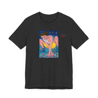 Unisex Jersey Short Sleeve Tee - Motiv: Front Alva, H 26 cm & Rückseite Alva, H 41 cm