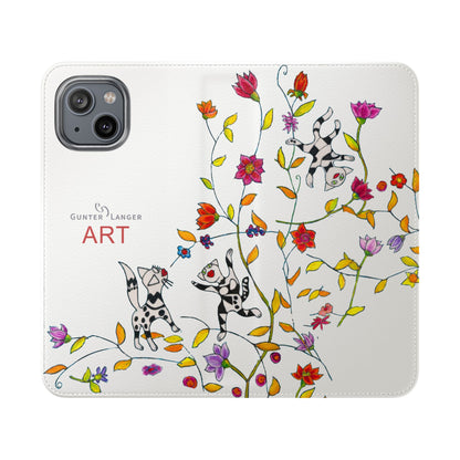 Flip Cases - Motiv: Drei Karierte Katzen auf weiß