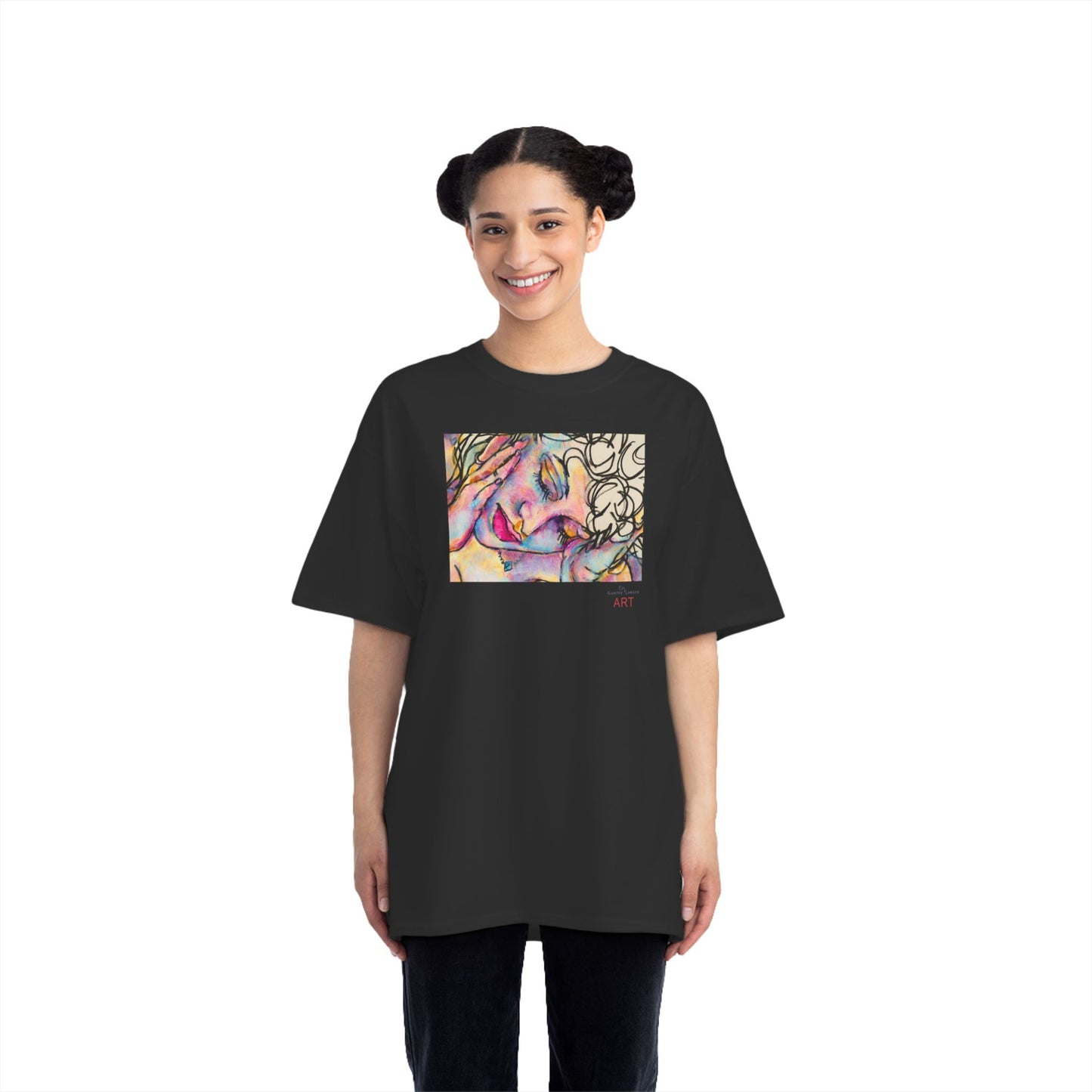 Beefy-T®  Short-Sleeve T-Shirt - Motiv: Front Mara, H 20 cm & Rückseite Mara, H 26 cm