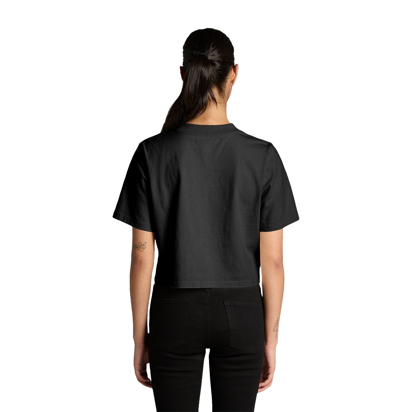 Women's Heavy Faded Crop Tee - Motiv: Front, Christina, H 8 cm