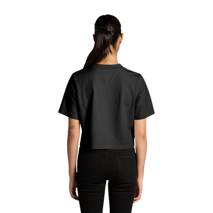 Women's Heavy Faded Crop Tee - Motiv: Front, Christina, H 8 cm