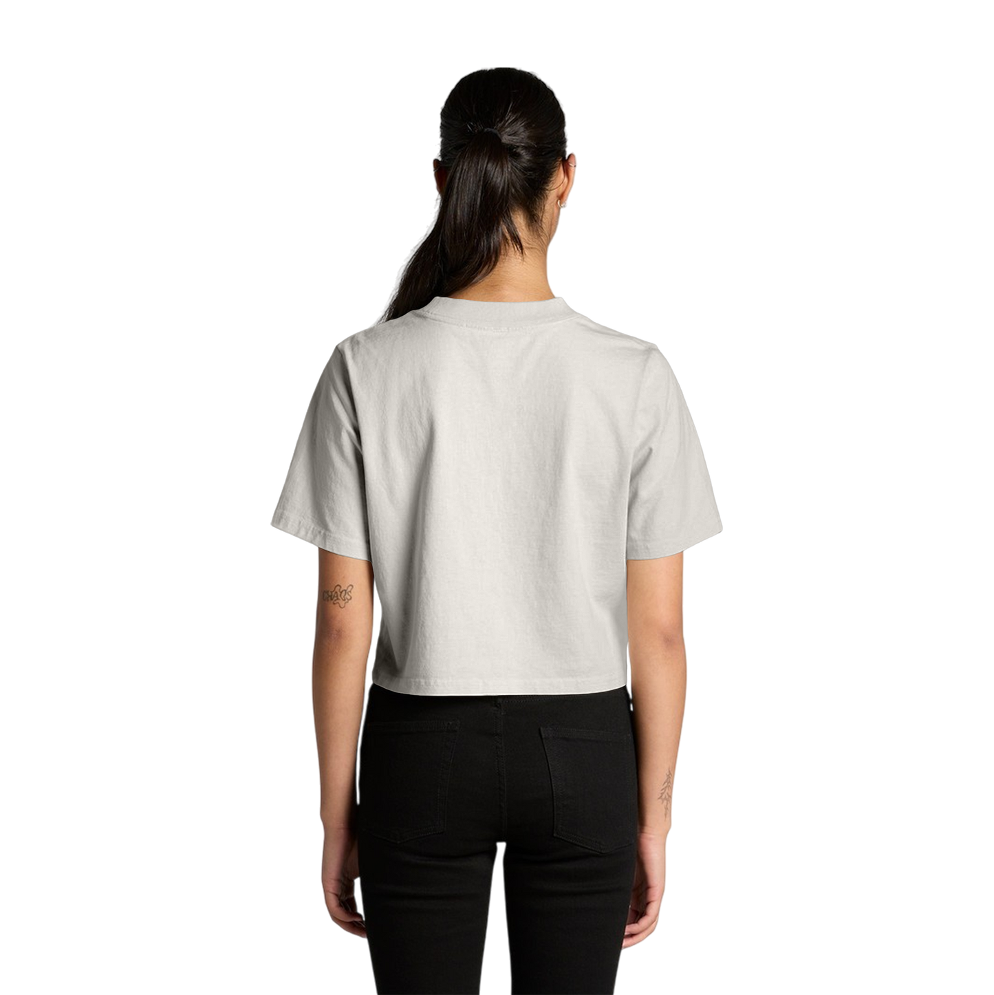 Women's Heavy Faded Crop Tee - Motiv: Front, Christina, H 8 cm