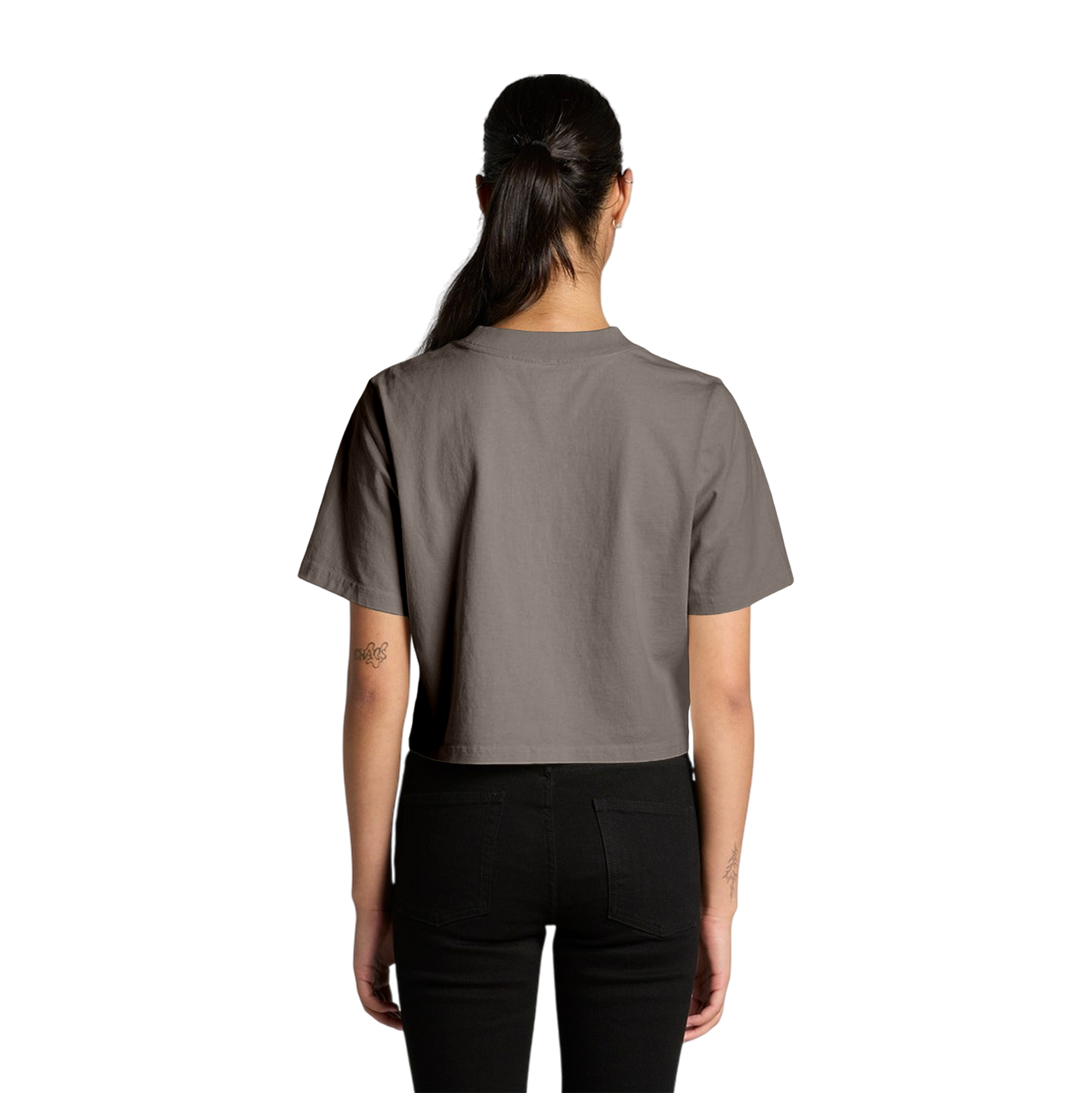 Women's Heavy Faded Crop Tee - Motiv: Front, Christina, H 8 cm