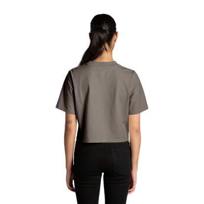 Women's Heavy Faded Crop Tee - Motiv: Front, Christina, H 8 cm