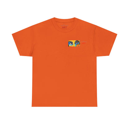 Unisex Heavy Cotton Tee - Motiv Augen & Frechdax, Neck Label