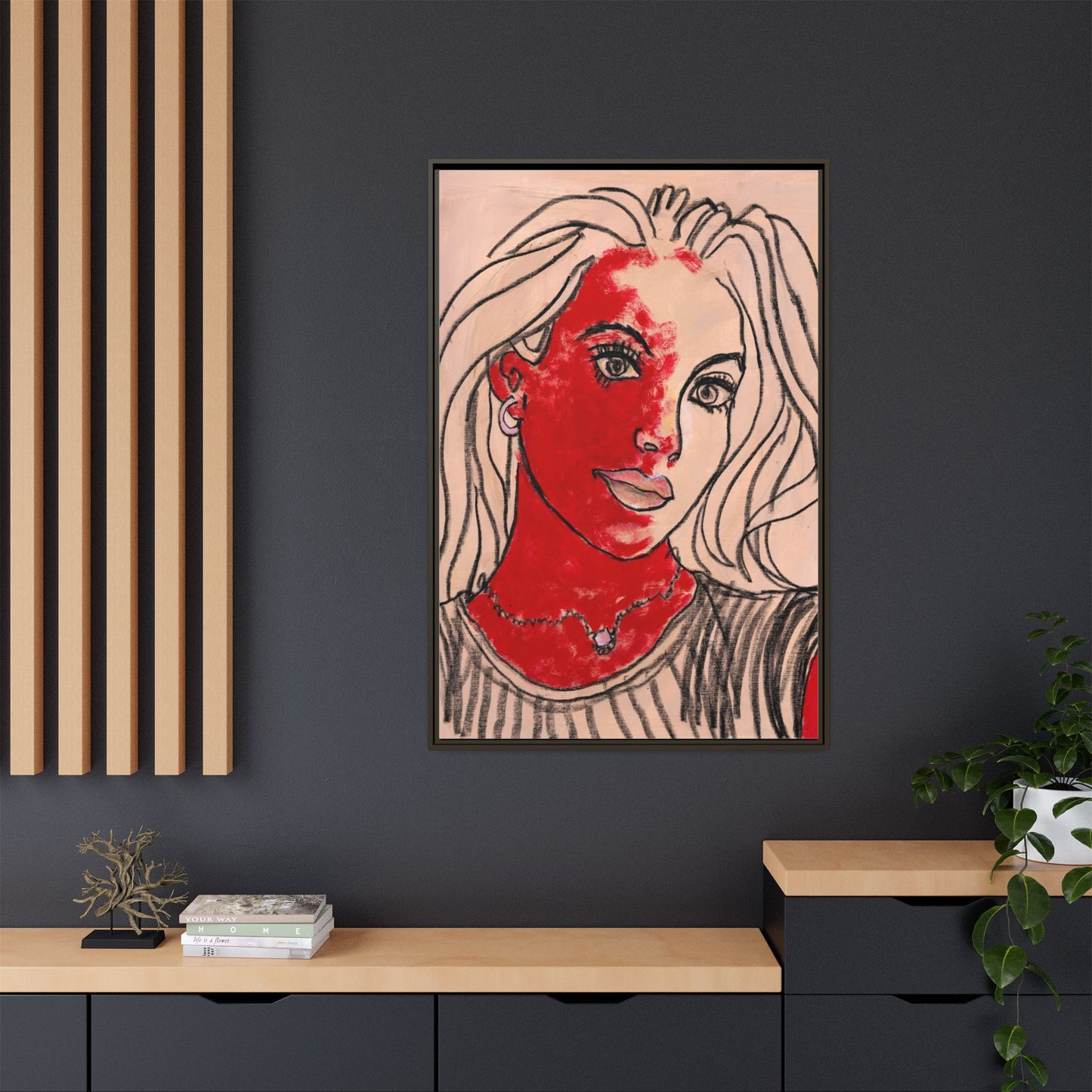 Matte Canvas, Framed (Multi-color) - Motiv: Christina, H 91,4 cm bis 152,4 cm