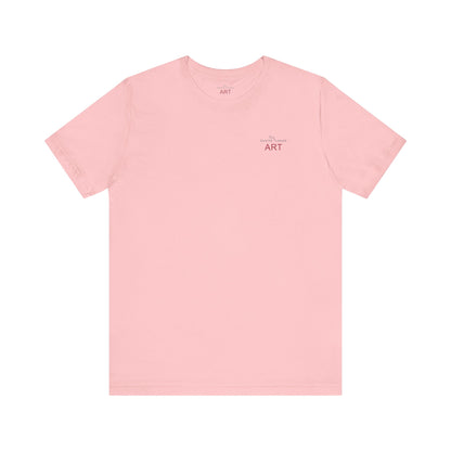 Unisex Jersey Short Sleeve Tee - Motiv: Front Logo & Rückseite Giselle H 48,42 cm, N-Label