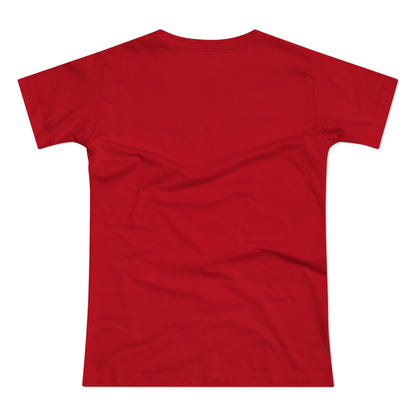 Single Jersey Women's T-shirt- dunkel - Motiv: Alva, Ausschnitt, H 6,5 cm