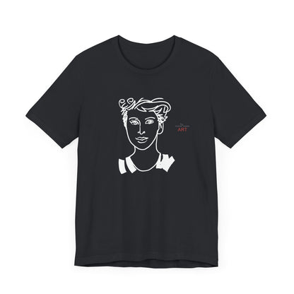 Unisex Jersey Short Sleeve Tee Shirt - Motiv: Front Lars,  H 24,5 cm