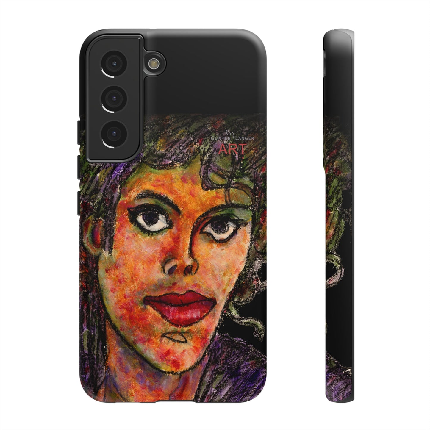 Tough Cases - Google Pixel - Samsung Galaxy - Motiv: MJ, Schwarz