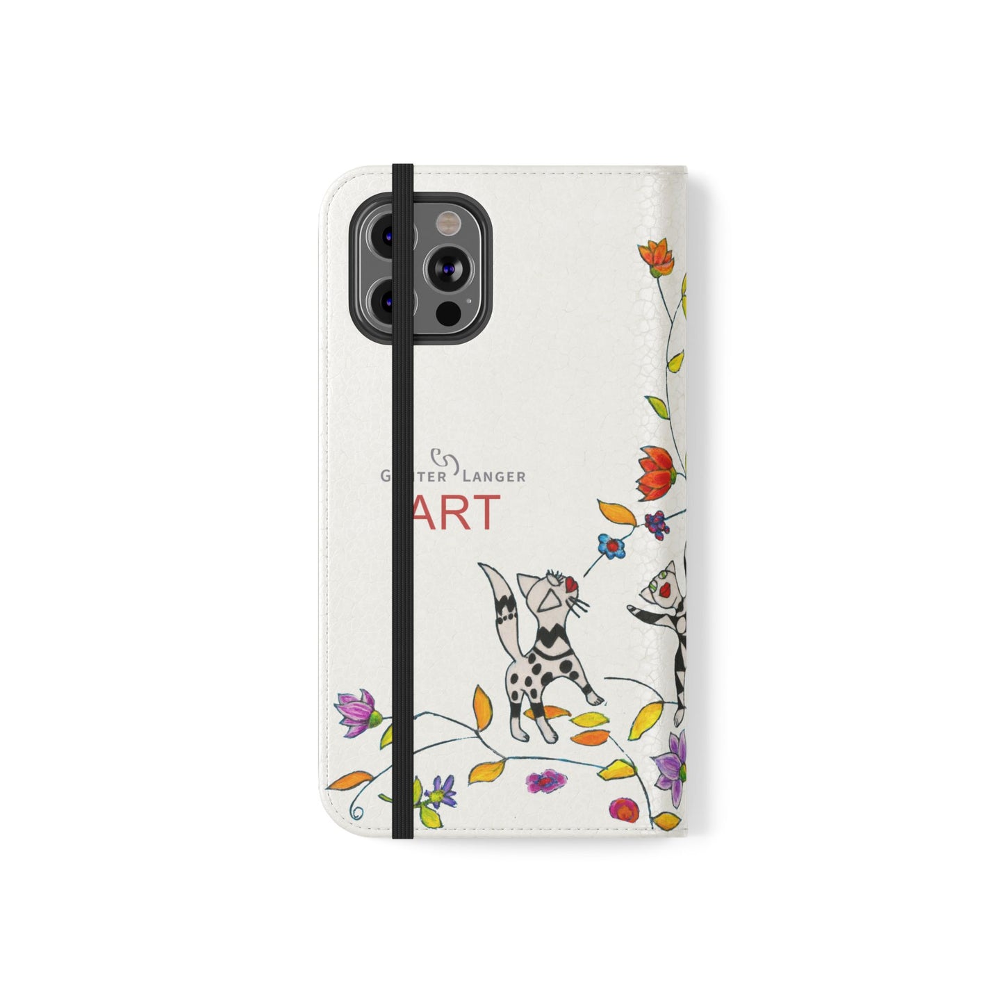 Flip Cases - Motiv: Drei Karierte Katzen auf weiß