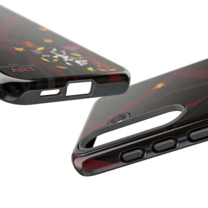 Tough Cases - Google Pixel - Samsung Galaxy - Motiv: Katze schwebt und Ranken, H 5,26 cm, Mikado3
