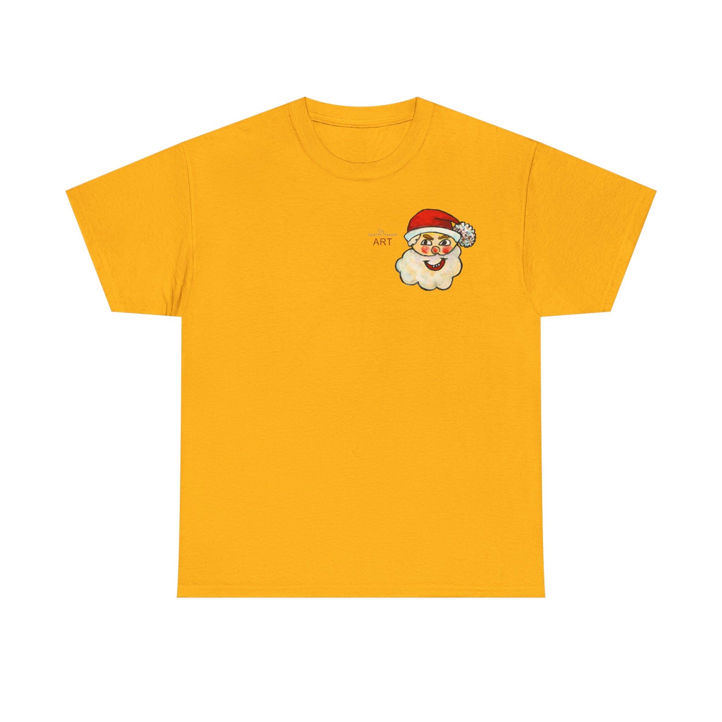 Unisex Heavy Cotton Tee - Motiv: Weihnachtsmann, H 13 cm