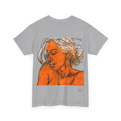 Unisex Heavy Cotton Tee - Motiv: Rückseite Amara, H 39 cm