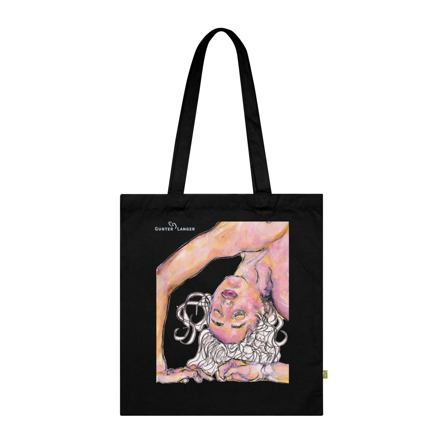 Organic Cotton Tote Bag - Motiv: Bei dir & Hanna, zweiseitig bedruckt, H30 cm