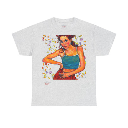 Unisex Heavy Cotton Tee - Motiv: Lea A02, Ranken, 40,45 cm, Neck Label