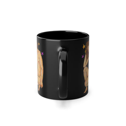 Black Coffee Cup, 11oz - Motiv: Aphrodite, Schwarz