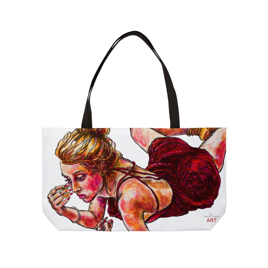 Weekender Tote Bag -  Front Marla & Rückseite Anne, Weiß