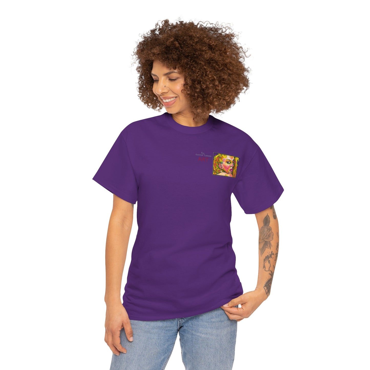 Unisex Heavy Cotton Tee - Motiv: Romina, H 7 cm